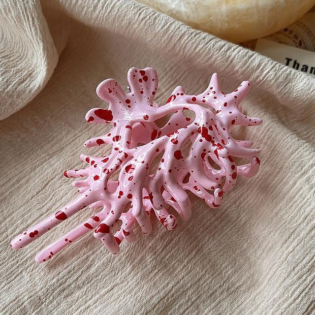 Haarklammern Metall, Muscheln, rosa, Damen - Bild 1