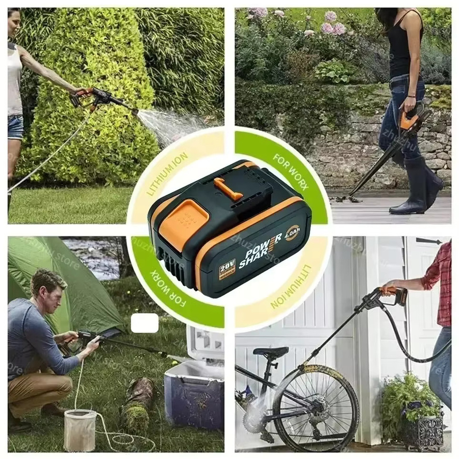 Worx Original Lithium-Ionen-Akku 20V mit 8,0 Ah für WA3551, WA3553, WX176, WX550, WX386, WXino 3, WXgain und WX800, WU268 - Bild 5