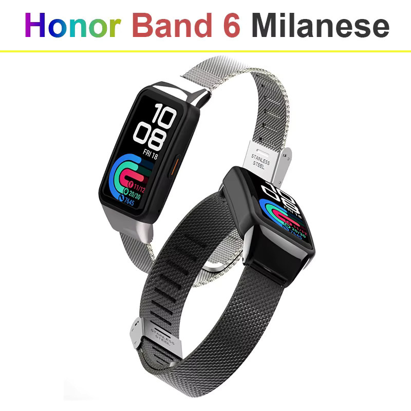 Uhrenarmband Edelstahl, Silber, Unisex, für Huawei Band 6 7 - Bild 2