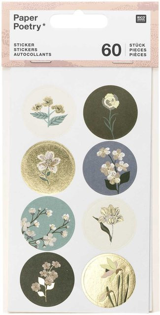 Rico Design Paper Poetry Sticker Nature Matters grün, 4 Blatt - Bild 1