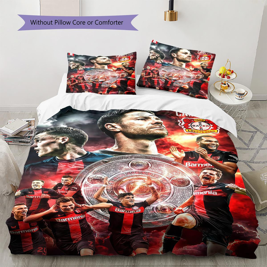 Bayer 04 Leverkusen Bettwäsche Set mit Teppichmuster, Multicolor, B/H: 200 x 200 cm - Bild 3