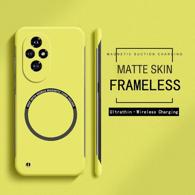 Rahmenlose magnetische MagSafe Slim-Hülle für Xiaomi Poco M8 X7 X6 F8 F7 Ultra F6 F5 Pro, matte Rückseite aus hartem PC in Schwarz - Bild 1