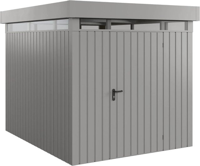 EcoStar Gerätehaus Euroline Pultdach mit Lichtband in Grau, B/T/H: 277 x 229 x 218 cm - Bild 1