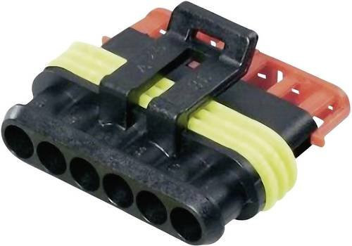 TE Connectivity AMP Superseal 1.5mm Series Buchsengehäuse Kabel Schwarz, 6 Polzahl, 282090-1 - Bild 1