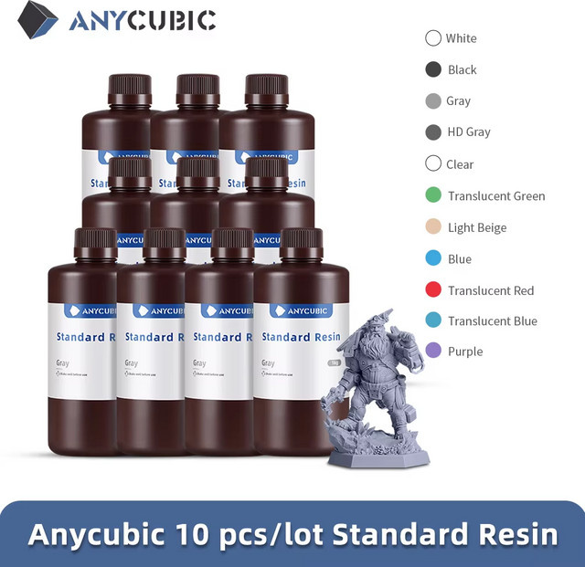 Anycubic Standard UV-Photopolymerharz 405 nm für Photon 3D-Drucker, Beige, 10 kg - Bild 1
