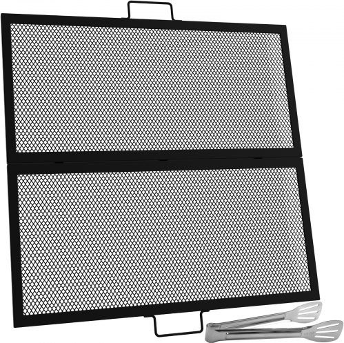 VEVOR Feuerschale Grillrost 36 Inch, faltbarer quadratischer Grillrost aus robustem Stahl mit Tragegriff für Outdoor, Camping und Partys - Bild 1