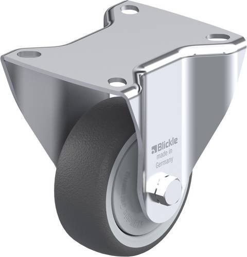 Blickle Bockrolle BK-PATH 80KF in Grau und Silber mit Schraubbefestigung, Rad-Durchmesser: 80 mm, Tragfähigkeit: 150 kg - Bild 1