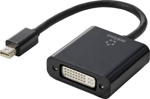 Renkforce RF-4769258 Mini-DisplayPort auf DVI Adapter Schwarz mit PVC-Mantel, Länge: 15 cm - Bild 1