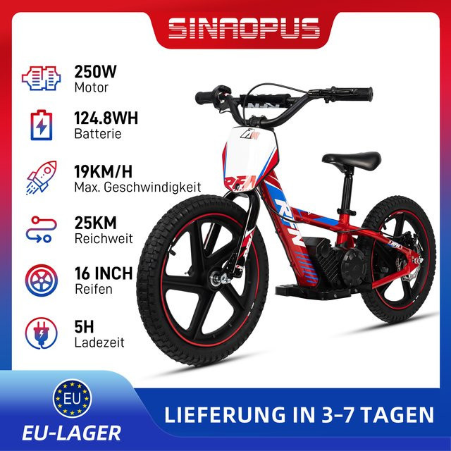 Vankel Kinder Elektro-Dirtbike, Rennmotorrad, ab 4 Jahre - Bild 1
