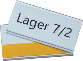 Eichner Selbstklebender Etikettenhalter aus PVC in Transparent, B/H: 80 x 100 mm - Bild 1