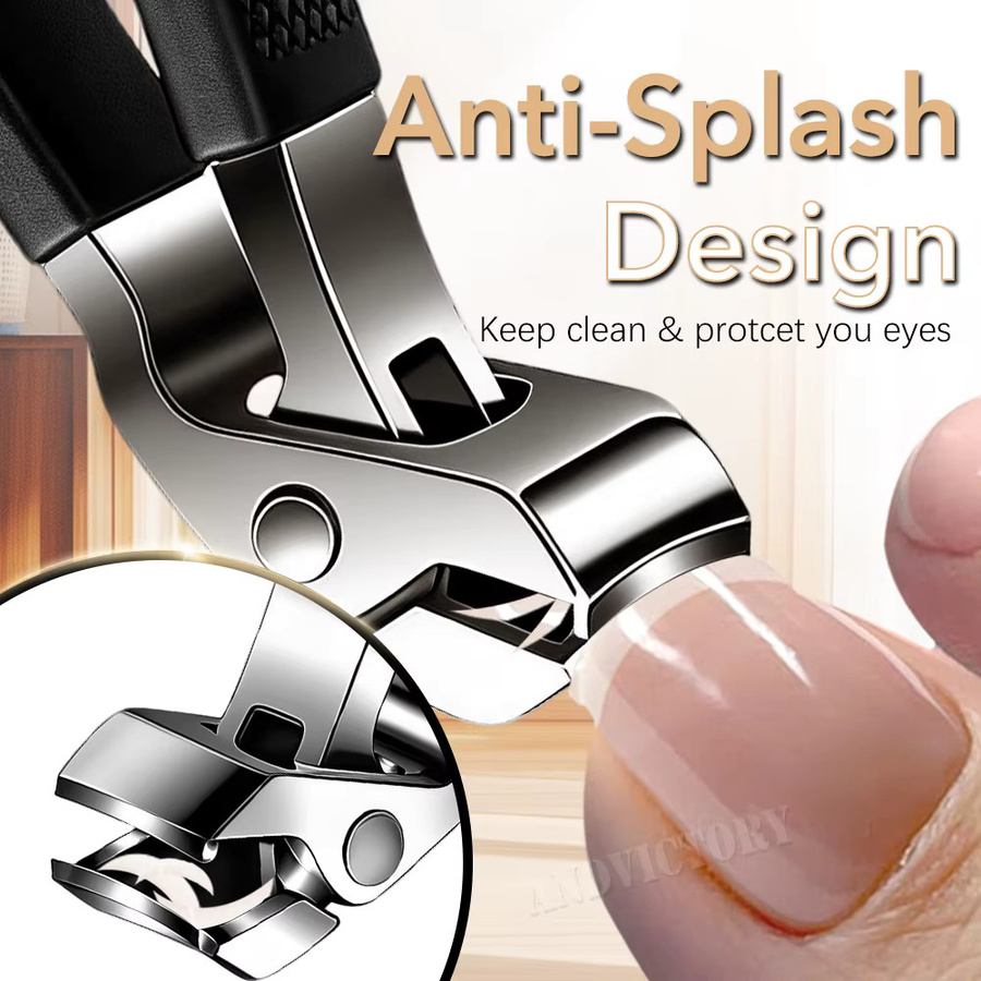 Andvictory Nagelknipser, abgewinkelter Kopf, schwarz, Unisex - Bild 3