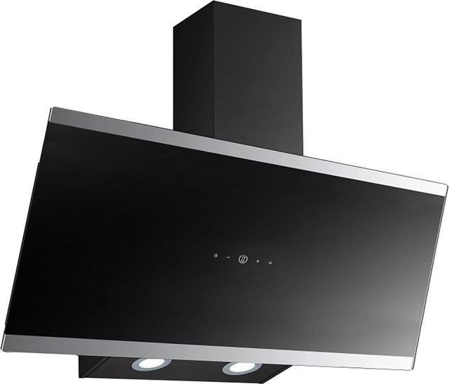 PKM Dunstabzugshaube S33-90A+BTH Kopffreihaube in Schwarz mit Touch-Control und LED-Display, Breite: 90 cm - Bild 1
