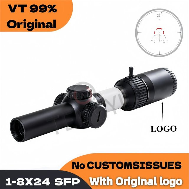 VT Optics Zielfernrohr 1-8X24 mit zweiter Fokalebene (SFP) und AR-BDC3-Absehen in Schwarz - Bild 1