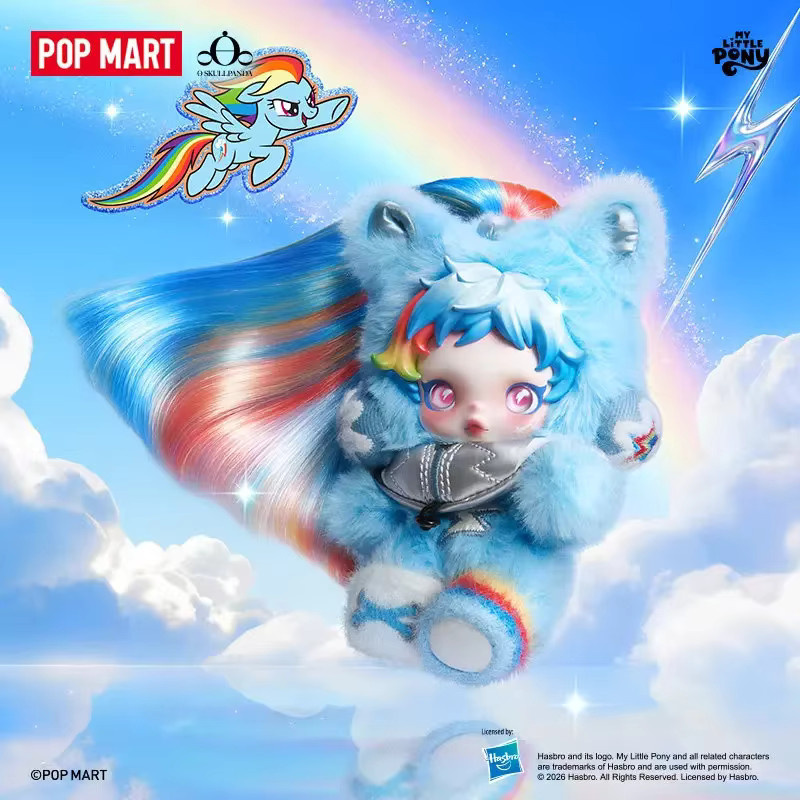 POP MART My Little Pony Skullpanda Plüschpuppen-Anhänger, Blind Box - Bild 1