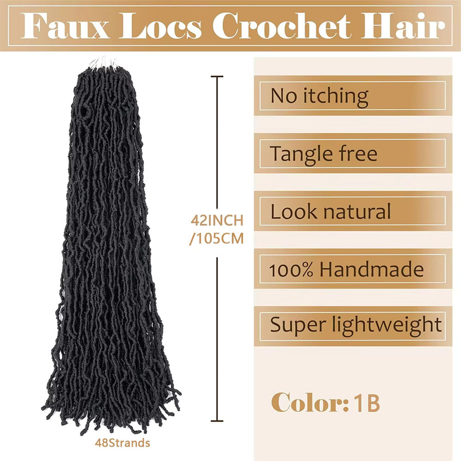 Soft Locs Faux Locs Häkelhaar für Damen, Synthetik - Bild 2