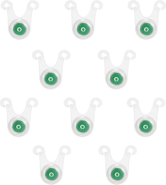 TOMTOP JMS 10er Set Zeltschnur-Lichterkette für Camping und Outdoor, IPX4 wasserdicht, Farbe Grün/Transparent - Bild 1