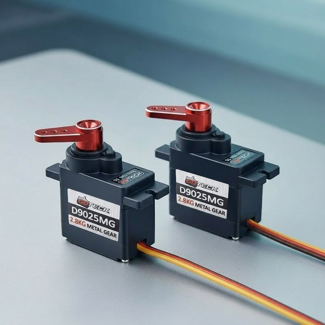 Goteck GS-D9025MG Digital 9g Metallgetriebe-Servo-Set, 2-teiliges Set - Bild 1