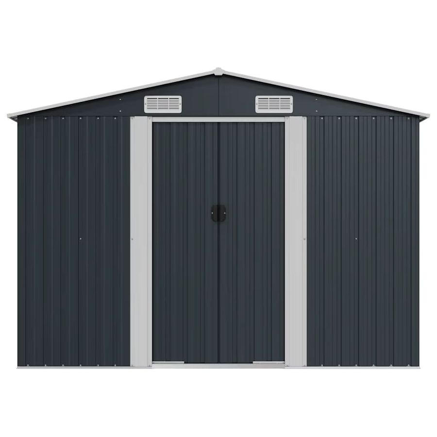 VIDAXL Gartenschuppen in Anthrazit und Grau zur Aufbewahrung von Gartenausrüstung und Werkzeug, H x B x T: 181 x 257 x 779 cm - Bild 5