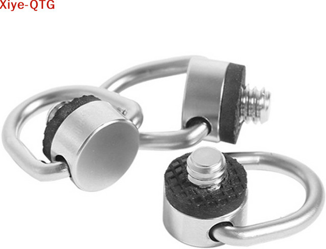 Kamera-Schraubbefestigung mit D-Ring und 1/4 Zoll Schnellwechselplatte in Silber für Fotografie-Zubehör - Bild 1