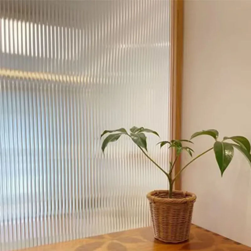 WXSHSH 3D Glasfolie Art Deco Design, transparent und undurchsichtig, elektrostatisch haftend, geometrisches Muster für Badezimmerfenster - Bild 3