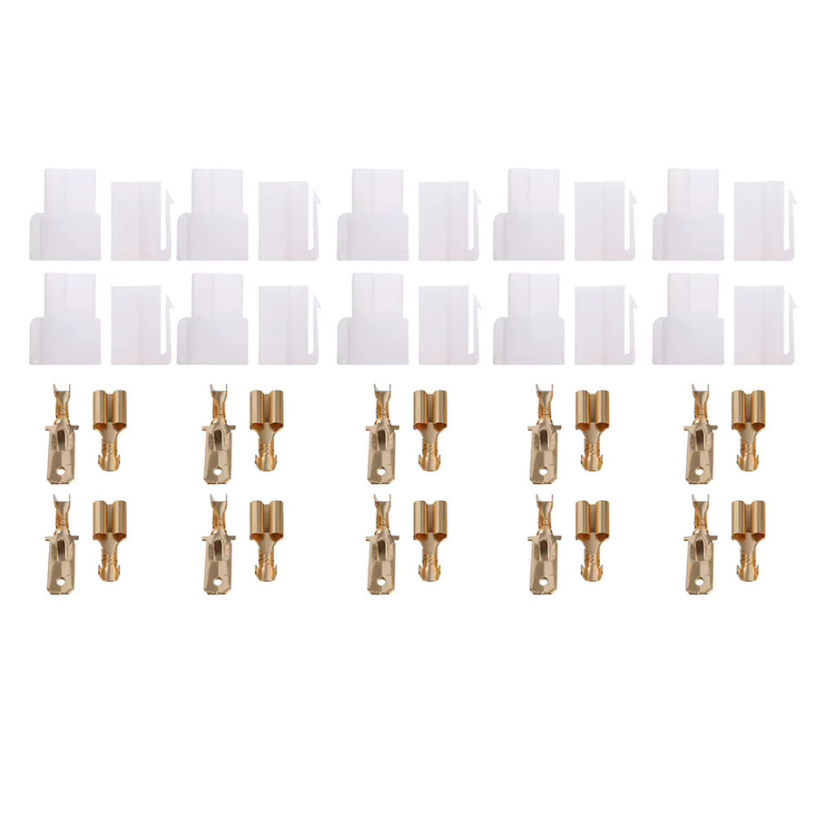 VODOOL 10 Sets universelle T-Typ 2-polige DC-Stromanschluss Stecker Set mit männlichen und weiblichen Barrel Plugs aus Kunststoff und Metall - Bild 4