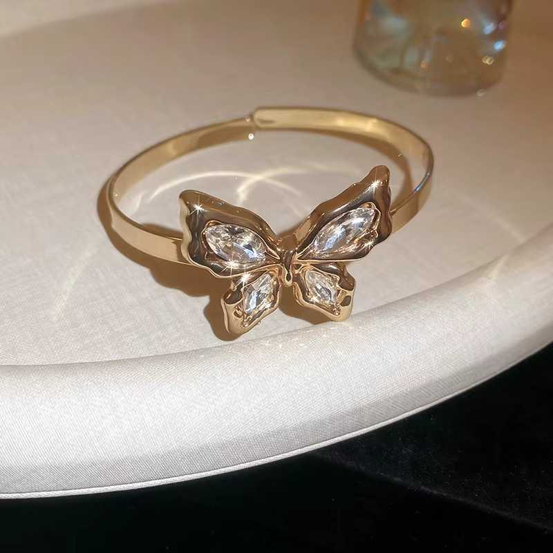 LENNIK Damenarmband, Schmetterling, Gold, Kristall, Damen - Bild 1