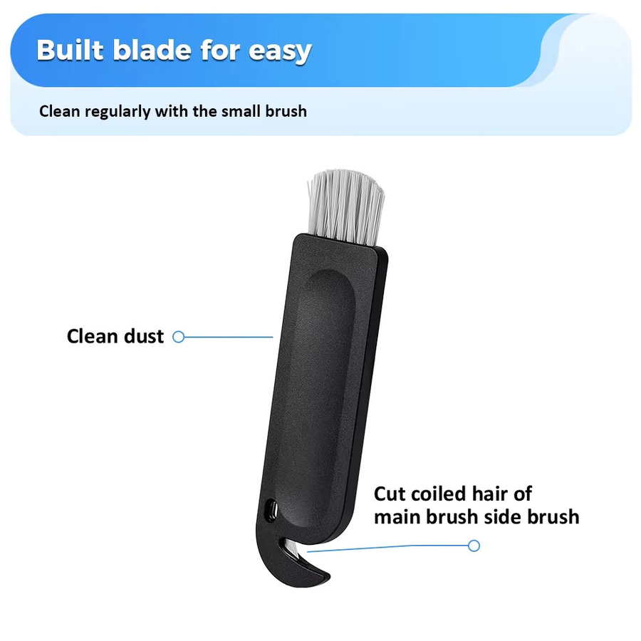WINDNINJA Universal Clean Tool Reinigungsbürste und Schaber für Xiaomi Roboterstaubsauger Zubehör in Schwarz - Bild 2