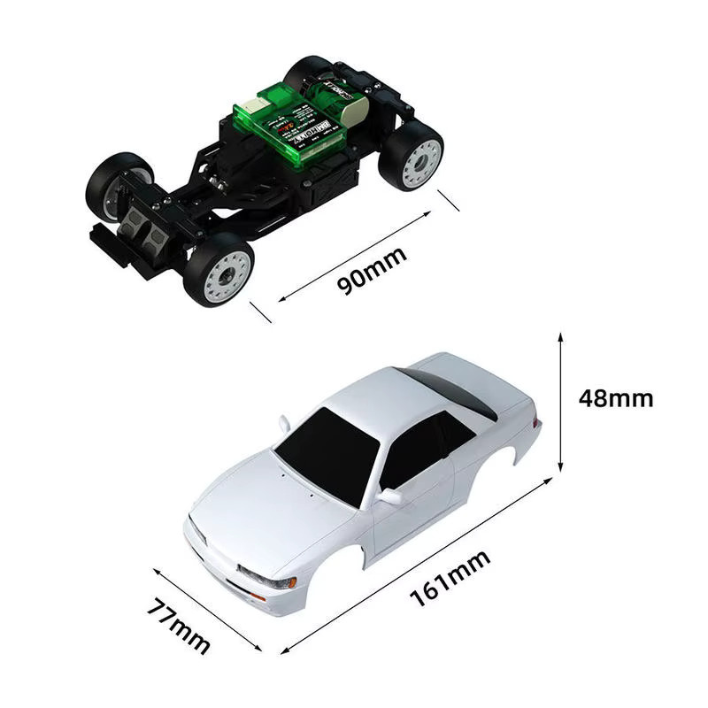 BMHOBBY FR Legends BMRX FLD S13, Micro RC Drift-Rennwagen, 1:28, RWD - Bild 4
