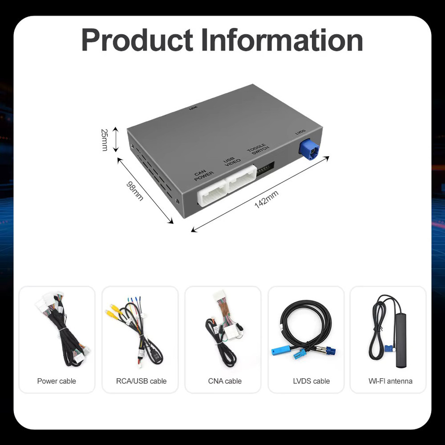 AUTOABC Wireless CarPlay und Android Auto Interface Modul für Audi A6 A7 mit HN+R System, Mirror Link und Bluetooth - Bild 5