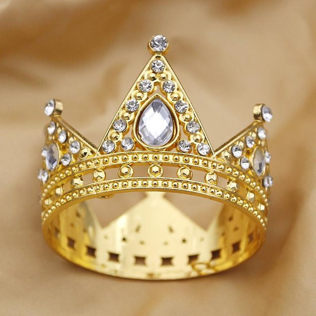 YIRAN Jewelry Diadem, Messing, Gold, Kristall, Kinder - Bild 1