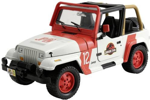 JADA TOYS Jurassic Park 1992 Jeep Wrangler Modellauto im Maßstab 1:24 aus Die-Cast mit Gummireifen - Bild 1