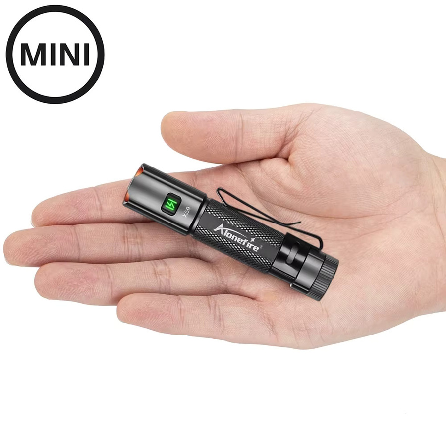 Alonefire Mini EDC High Power Stift Taschenlampe, USB aufladbar mit Magnet, tragbare Notbeleuchtung für Outdoor, Camping und Wandern - Bild 2