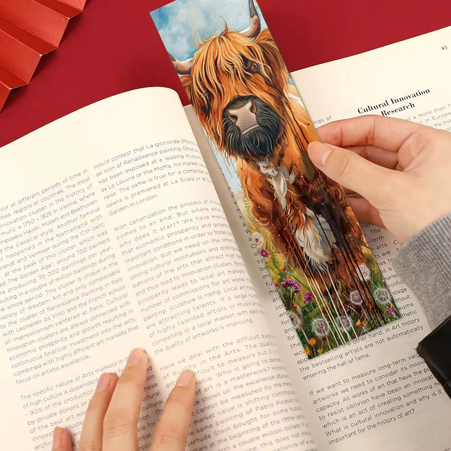 32 Stück Lesezeichen mit Highland-Kuh-Motiv in Multicolour für Lehrer und zum Schulanfang - Bild 3