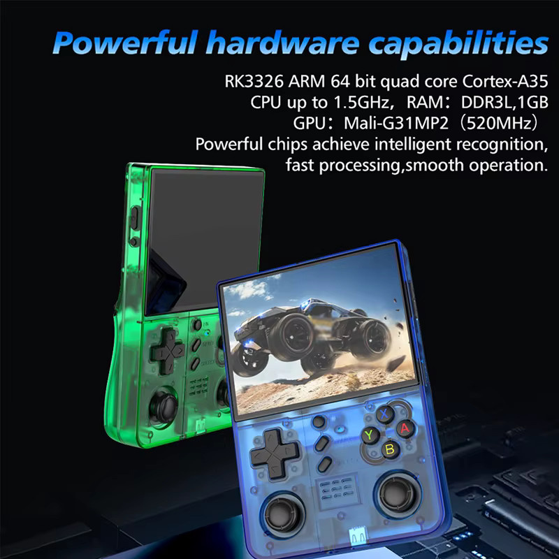 luxuglow R40XX Pro Max Retro Handheld-Spielkonsole mit Linux-System, 4,2 Zoll HD IPS-Bildschirm, 128GB, Farbe: Purple/Transparent - Bild 3