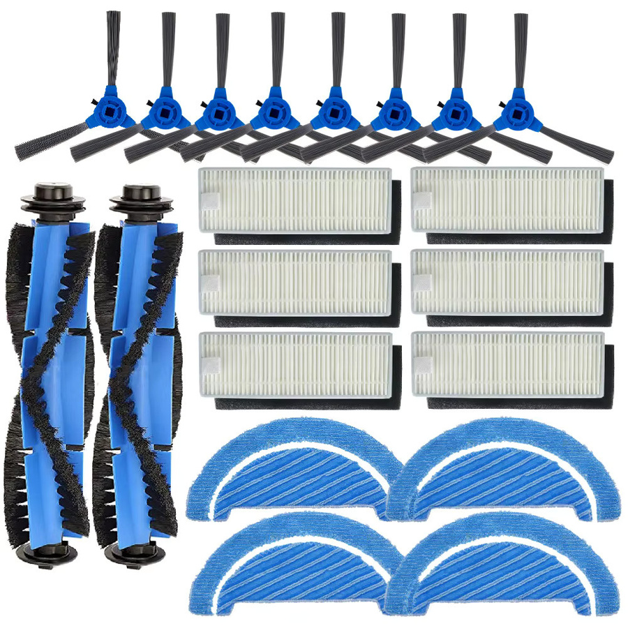Cecotec Conga Zubehör-Set in Blau mit HEPA-Filter, Hauptbürste, Seitenbürste und Wischpad für Roboterstaubsauger Modelle 1090, 1790, 1990, 1099, 1760 und 1970 - Bild 1