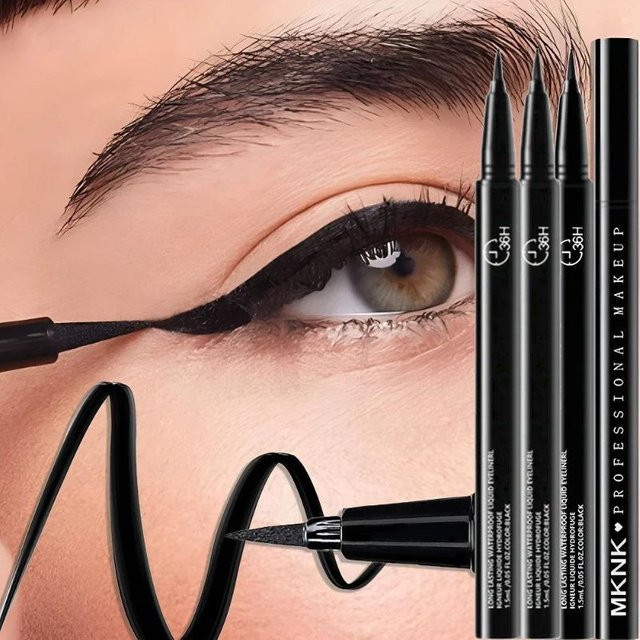 Flüssiger Eyeliner Stift, Schwarzer Tinte, Matt, Wasserdicht - Bild 1