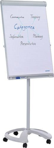 Franken Flipchart Mobil Deluxe FC81 Whiteboard, hellgrau, B: 67 cm, H: 95 cm, magnethaftend und höhenverstellbar - Bild 1