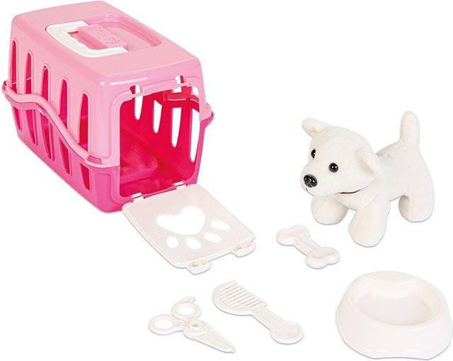 Pilsan Mein erstes Haustier, Plüschhund, 6-teiliges Set, pink - Bild 1