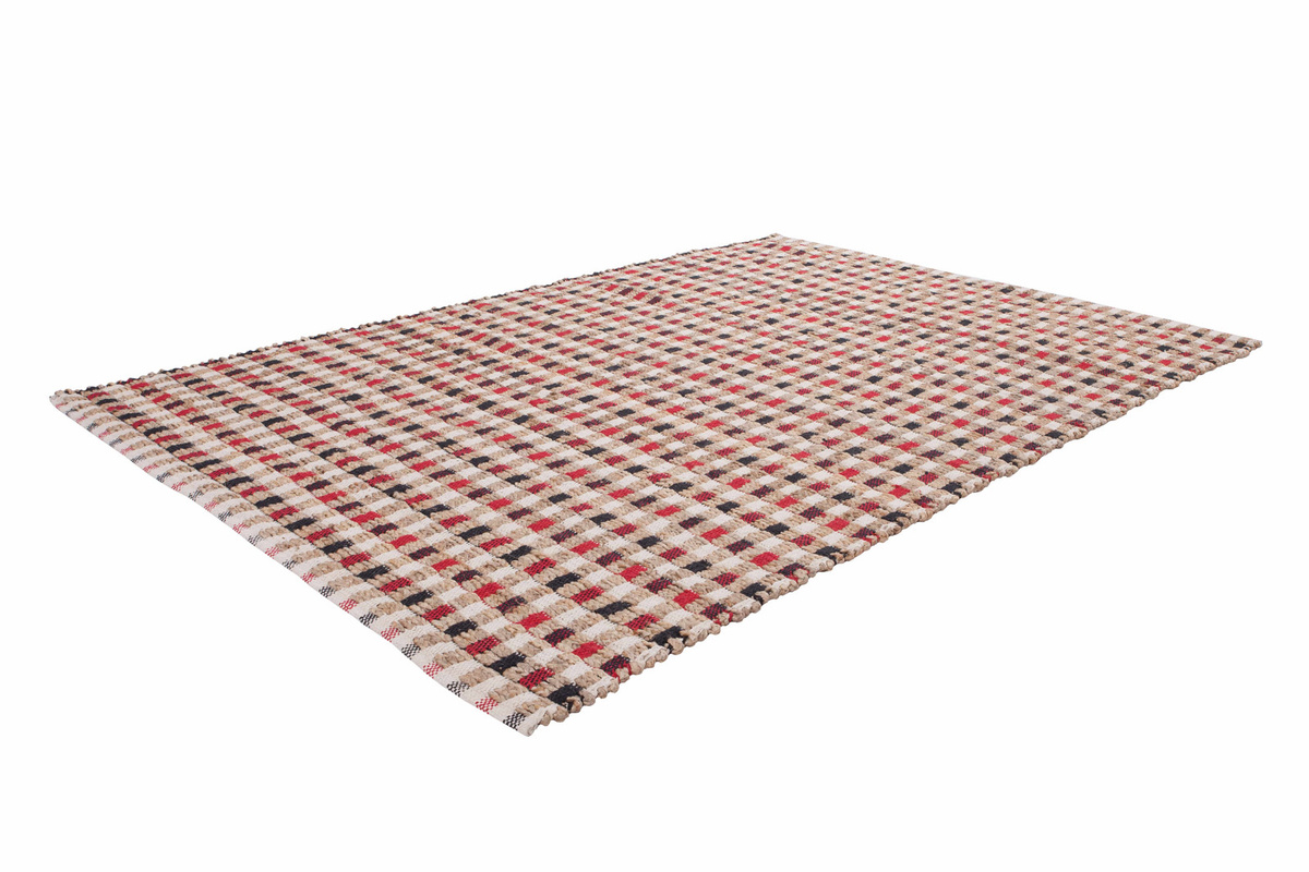 Kayoom Kurzflorteppich Chess 110 Natur Creme B: 80 cm, L: 150 cm - Bild 1