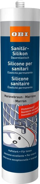 OBI Sanitär-Silikon Maronebraun, schimmelresistent, 310 ml - Bild 1
