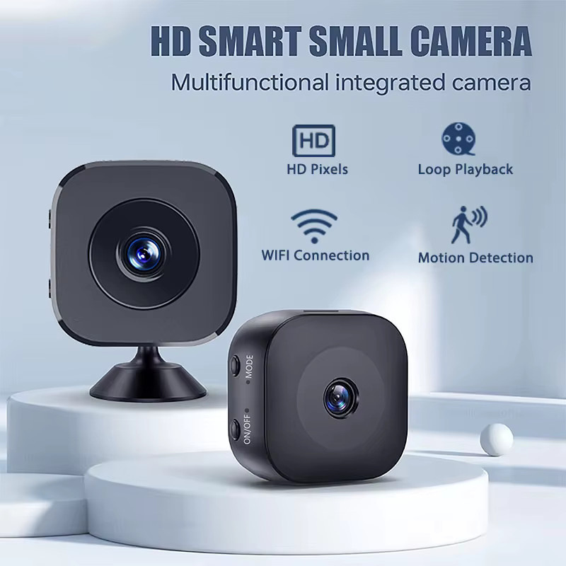 SSET Mini HD Kabellose WLAN Sicherheitskamera für Smart Home Fernüberwachung in Schwarz - Bild 2
