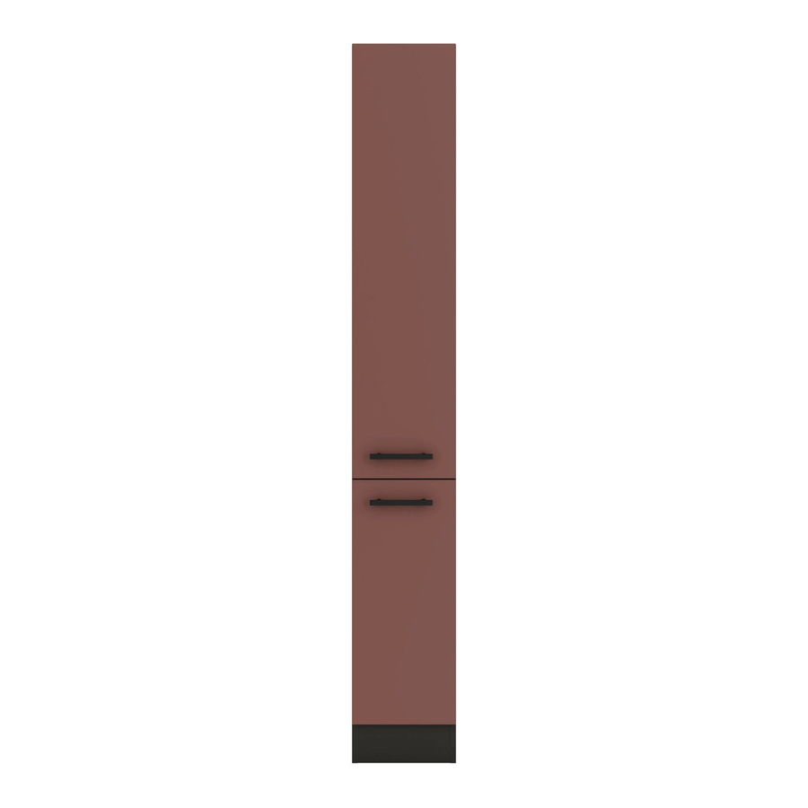 OPTIFIT Nizza407 Küchen-Apothekerschrank in Rostrot mit modernem Design und melaminbeschichteter Qualitätsspanplatte, Breite: 30 cm - Bild 2