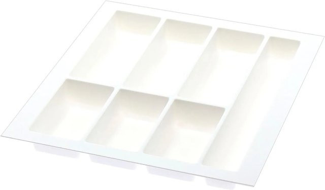 Agoform Besteckeinsatz Classico aus Kunststoff, Weiß, B: 49,0 cm, T: 44,0 cm, H: 5,05 cm, kürzbar - Bild 1