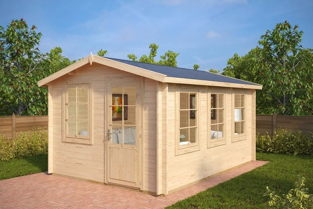 Mini Gartenhaus Eva aus Holz mit Satteldach B/T: 4 x 3 m - Bild 1