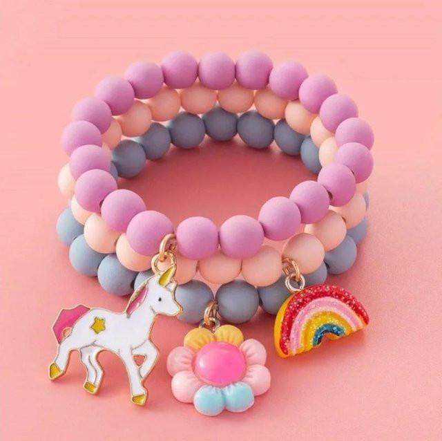 Armbänder Regenbogenpferd, Bunt, Damen, Mädchen, Kinder - Bild 1