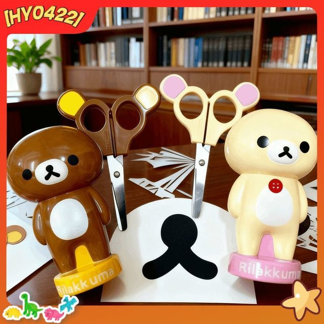 Rilakkuma Vintage-Schere in Bärenform aus Kunststoff für Büro und Bastelprojekte - Bild 1