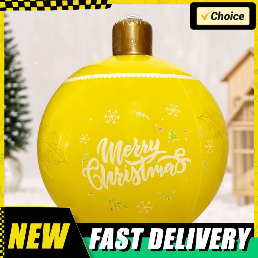 APWIKOGER Weihnachtsdekoration aufblasbare Bälle aus PVC in Blau, Durchmesser: 60 cm - Bild 2