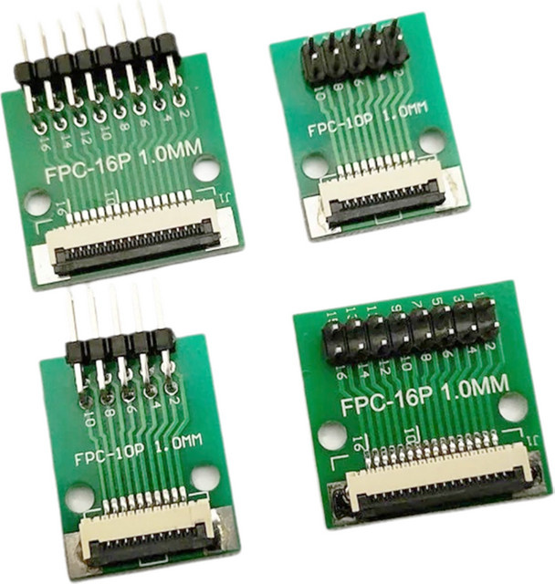 FPC/FFC-Adapterplatine Multi-Pin Breakout-Platine mit geradem oder gebogenem Stecker für 1,0 mm bis 2,54 mm, Farbe: Grün - Bild 1