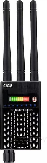LS VISION Professioneller Anti Spy Detektor G618 mit 3 Antennen für GSM, CDMA, RF und GPS zur Aufdeckung von versteckten Kameras und Trackern, Schwarz - Bild 1