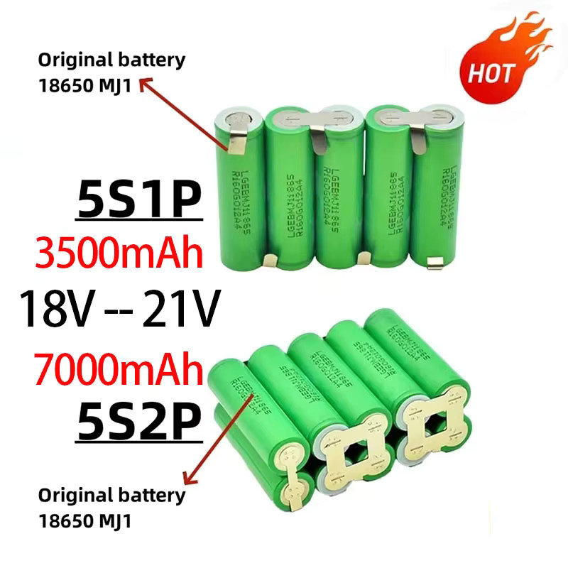 MJ1 18650 Akku mit 3500 mAh und 20 A Entladestrom für Elektrowerkzeuge (3S-6S, 7,4 V-25,2 V) - Bild 1